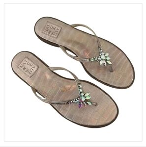 NEW Naturalizer Liliana Coppertini Metallic Rhinestone Embellished Sandal 8